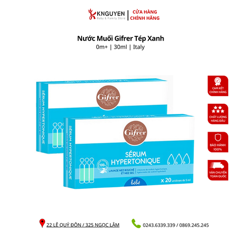  Nước muối Gifrer tép xanh (20 ống) Pháp 