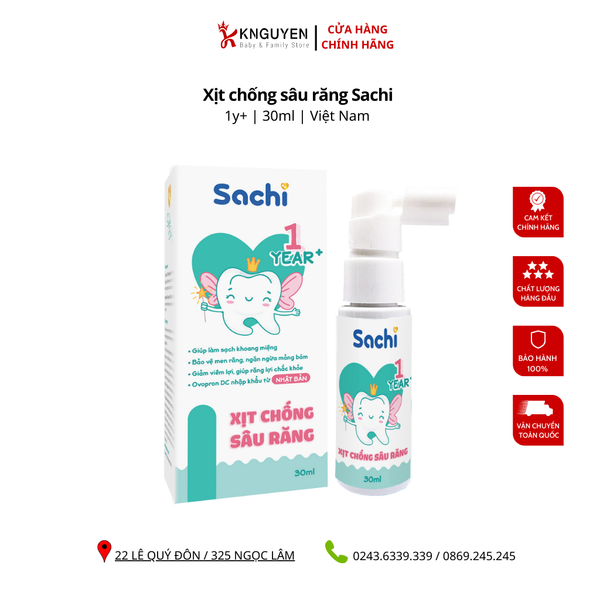  Xịt chống sâu răng Sachi 30ml 