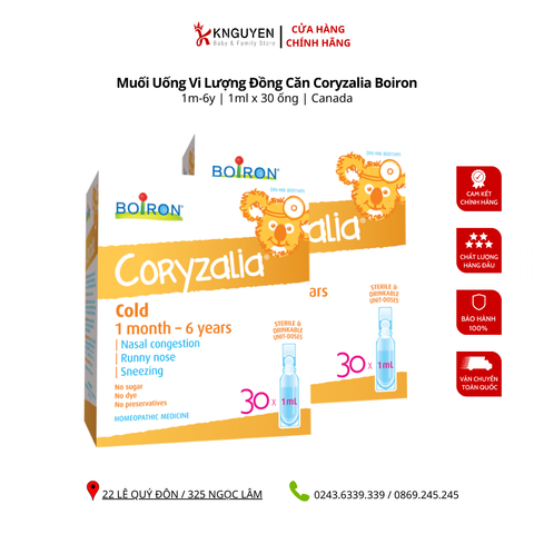  Muối Uống Vi Lượng Đồng Căn Boiron 30 ống 