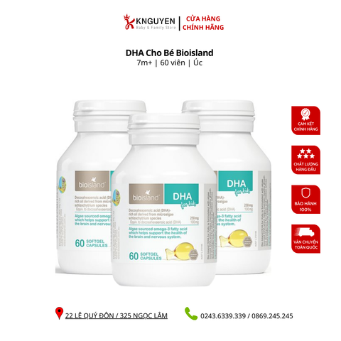  DHA cho bé - Bio island 60 viên 