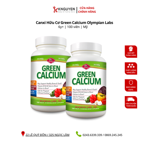  Canxi Hữu Cơ Green Calcium Olympian Labs 100 viên 