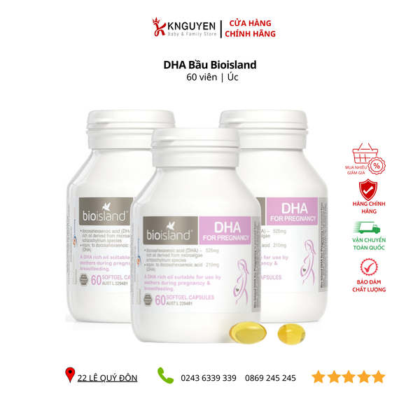  DHA Cho Bà Bầu - Bio island 60 viên 
