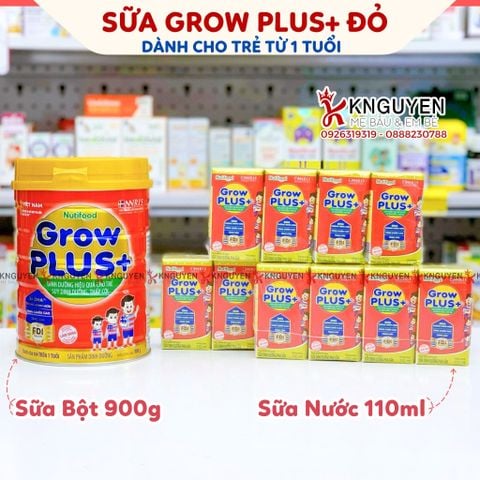  Sữa Dinh Dưỡng Nutifood GrowPlus + Đỏ hộp 110ml 