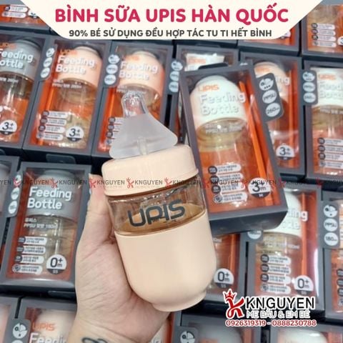  Bình sữa Upis PPSU 180ml – núm 0M+ 