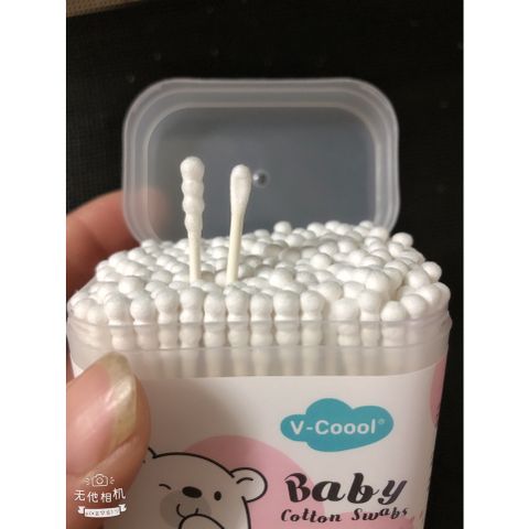  Bông Tăm Sơ Sinh Đa Năng Vcoool Lõi giấy cao cấp 200 chiếc 