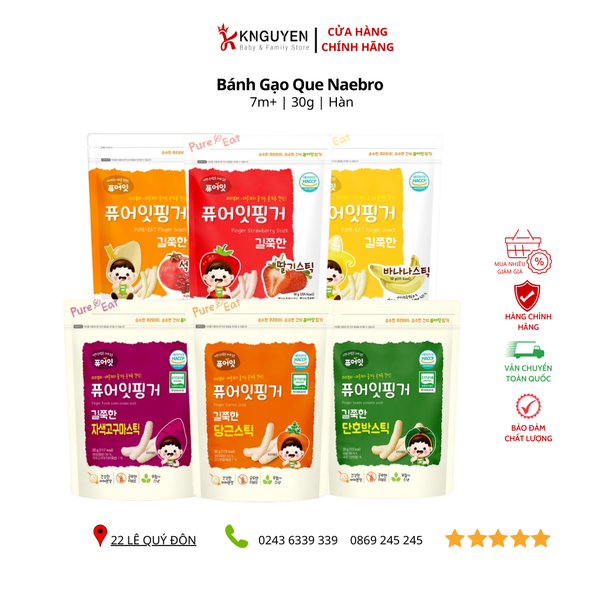  Bánh Gạo Organic Naebro 30g (dạng que) 