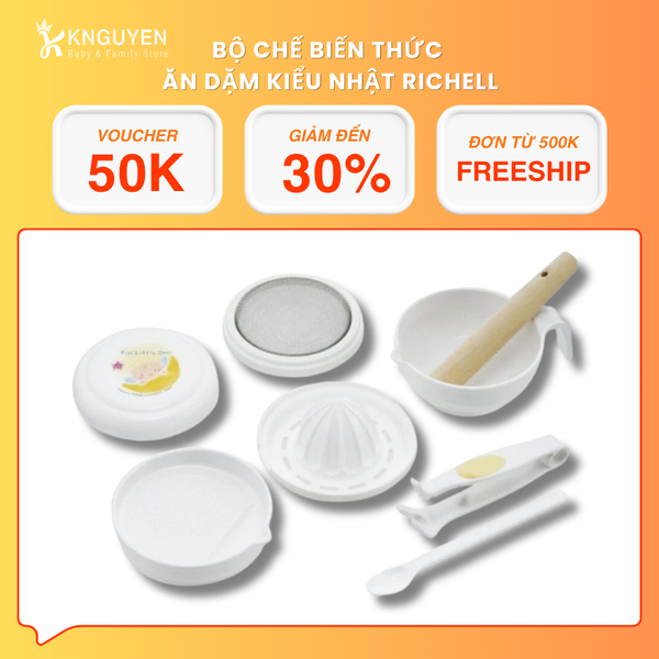  Bộ Chế Biến Thức Ăn Dặm Kiểu Nhật Richell 