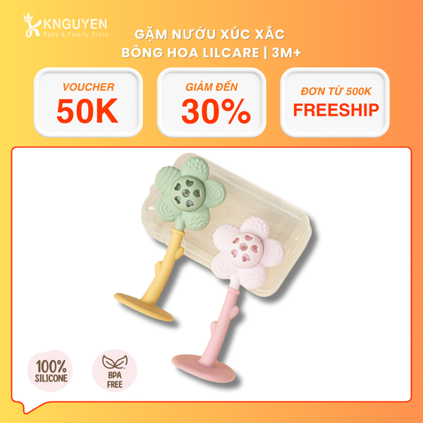  Gặm nướu xúc xắc bông hoa Lilcare (3M+) 
