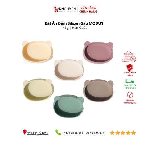  Bát Ăn Dặm Silicon Gấu MODU'I 