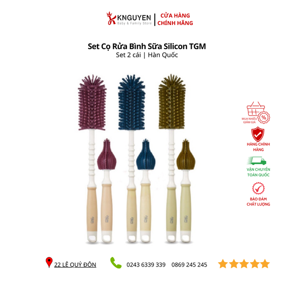  Set cọ rửa bình sữa silicon TGM 