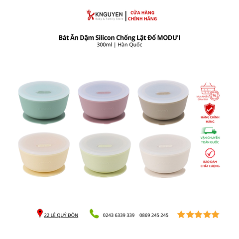  Bát Ăn Dặm Silicon Chống Lật Đổ MODU'I 
