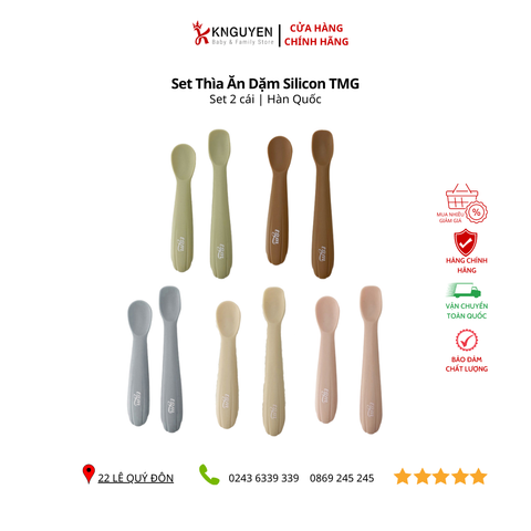  Set Thìa Ăn Dặm Silicon TGM 