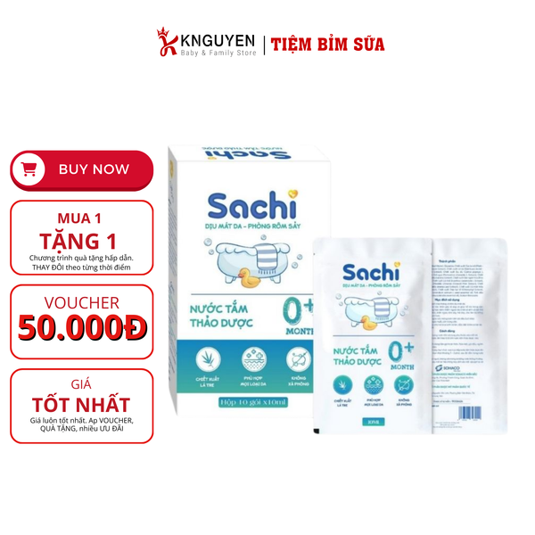  Nước Tắm Thảo Dược Sachi An Toàn Cho Bé 10 Góix10ml 