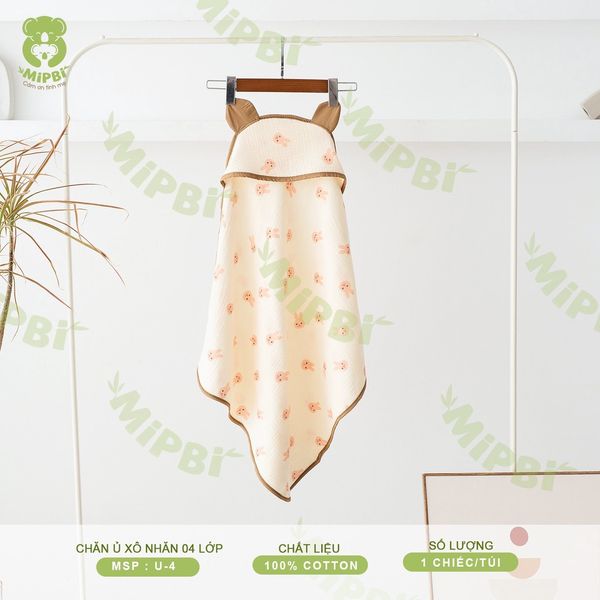  Chăn Ủ Xô Nhăn 4 Lớp Mipbi 