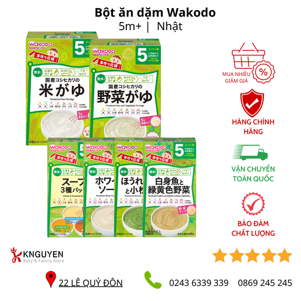  Bột ăn dặm Wakodo 5m+ 