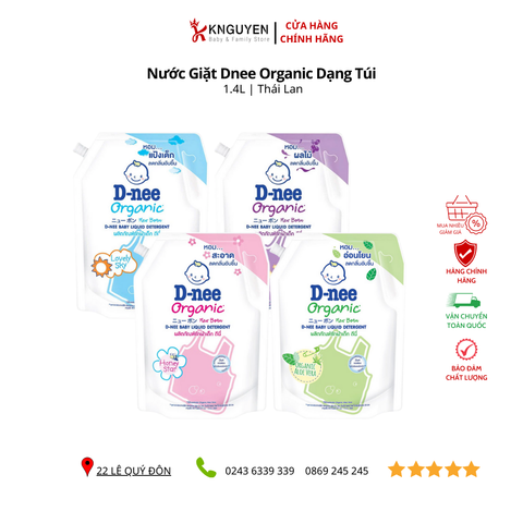  Nước Giặt Dnee Organic Dạng Túi 1.4L 