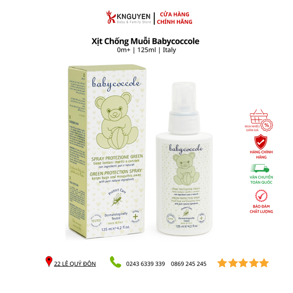  Xịt chống muỗi Babycoccole 125ml 0M+ 