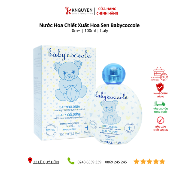  Nước hoa chiết xuất hoa sen Babycoccole  (0m+) 