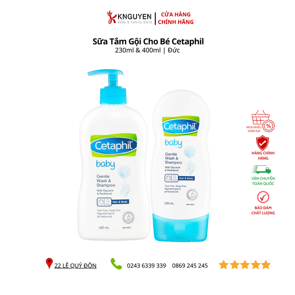  Sữa Tắm Gội Cho Bé Cetaphil 