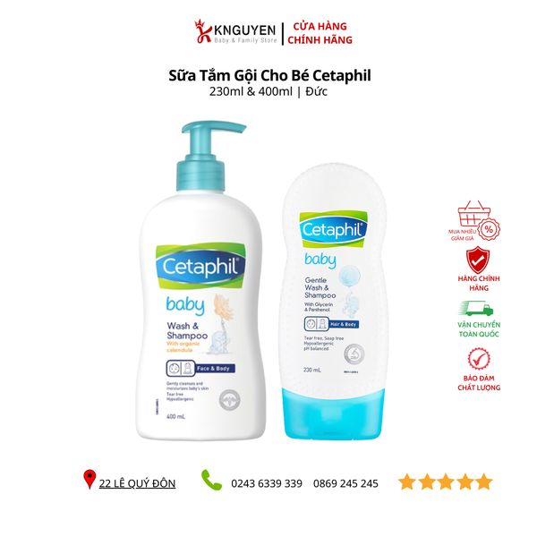  Sữa Tắm Gội Cho Bé Cetaphil 