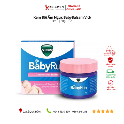  Kem Bôi Ấm Ngực BabyBalsam Vick 50g 