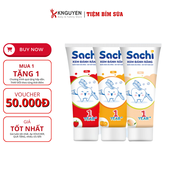  Kem Đánh Răng Sachi (1y+) 