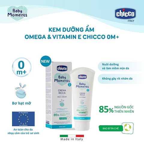  Kem Dưỡng Ẩm Chứa Omega & Vitamin E Chicco (0M+) 