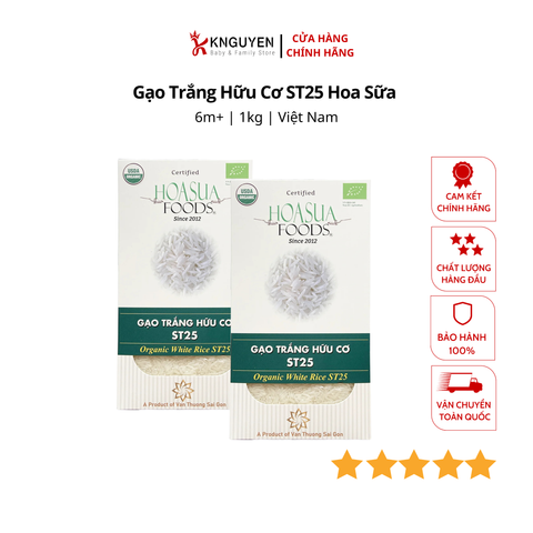  Gạo Trắng Hữu Cơ ST25 Hoa Sữa 1kg 
