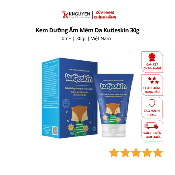  Kem dưỡng ẩm mềm da cho bé Kutieskin 30g 