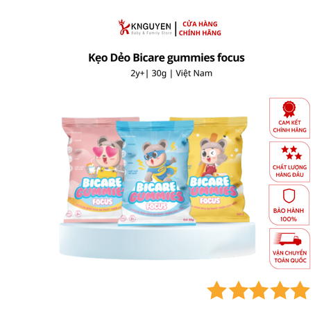  Kẹo Dẻo Bicare gummies focus (gói 30g) 