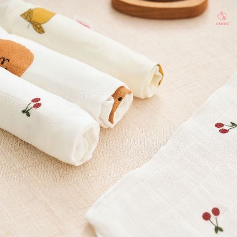  Set 3 khăn sợi tre 4 lớp cao cấp Umibe 
