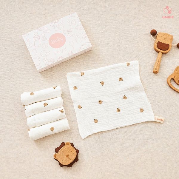  Set 3 khăn sợi tre 4 lớp cao cấp Umibe 