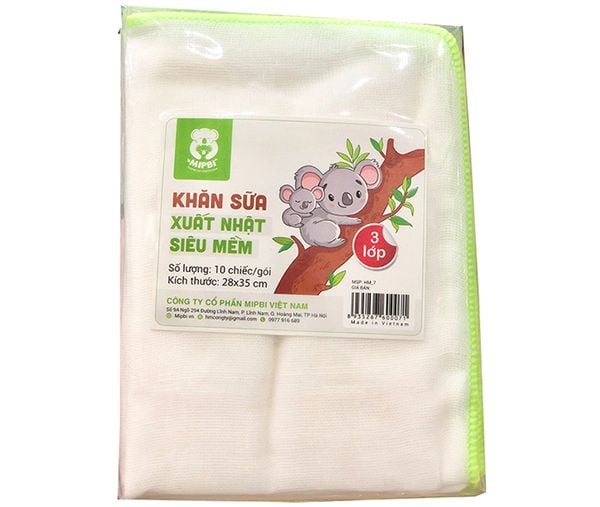  KHĂN SỮA XUẤT NHẬT MIPBI 3 LỚP 