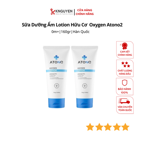  Sữa Dưỡng Ẩm Lotion Hữu Cơ  Oxygen Atono2 Cho Bé  (0m+) 