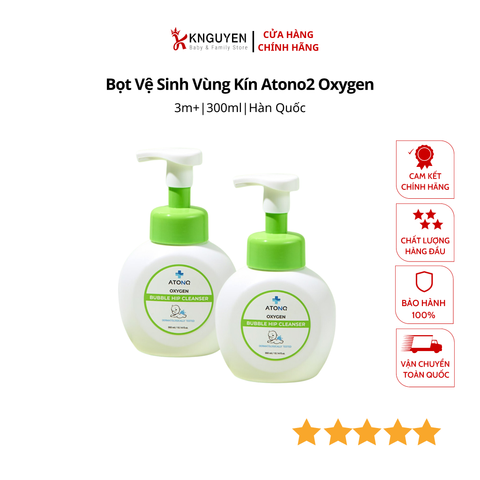  Bọt Vệ Sinh Vùng Kín Atono2 Oxygen Cho Bé (3m+) - 300ml 