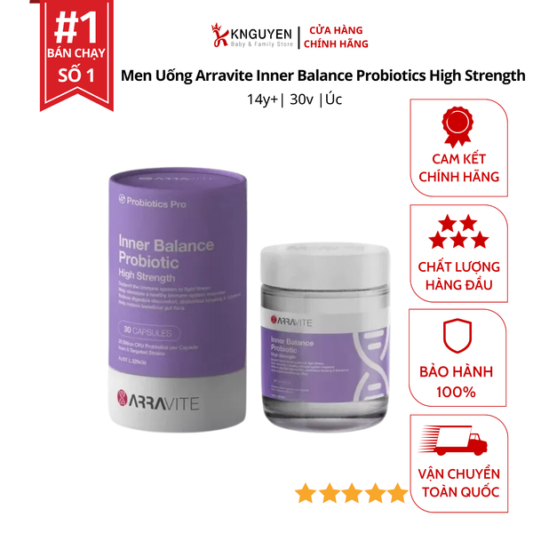  Men Uống Arravite Inner Balance Probiotics High Strength 