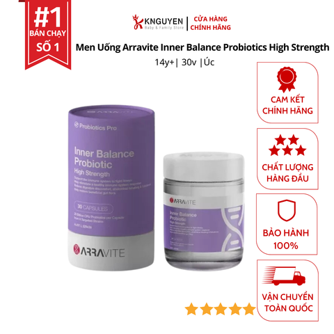  Men Uống Arravite Inner Balance Probiotics High Strength 