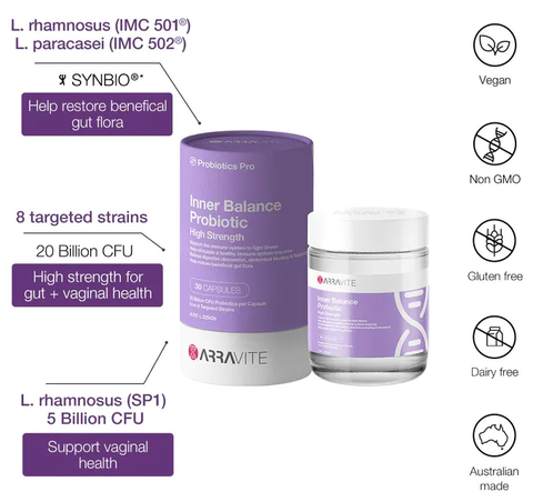 Men Uống Arravite Inner Balance Probiotics High Strength 