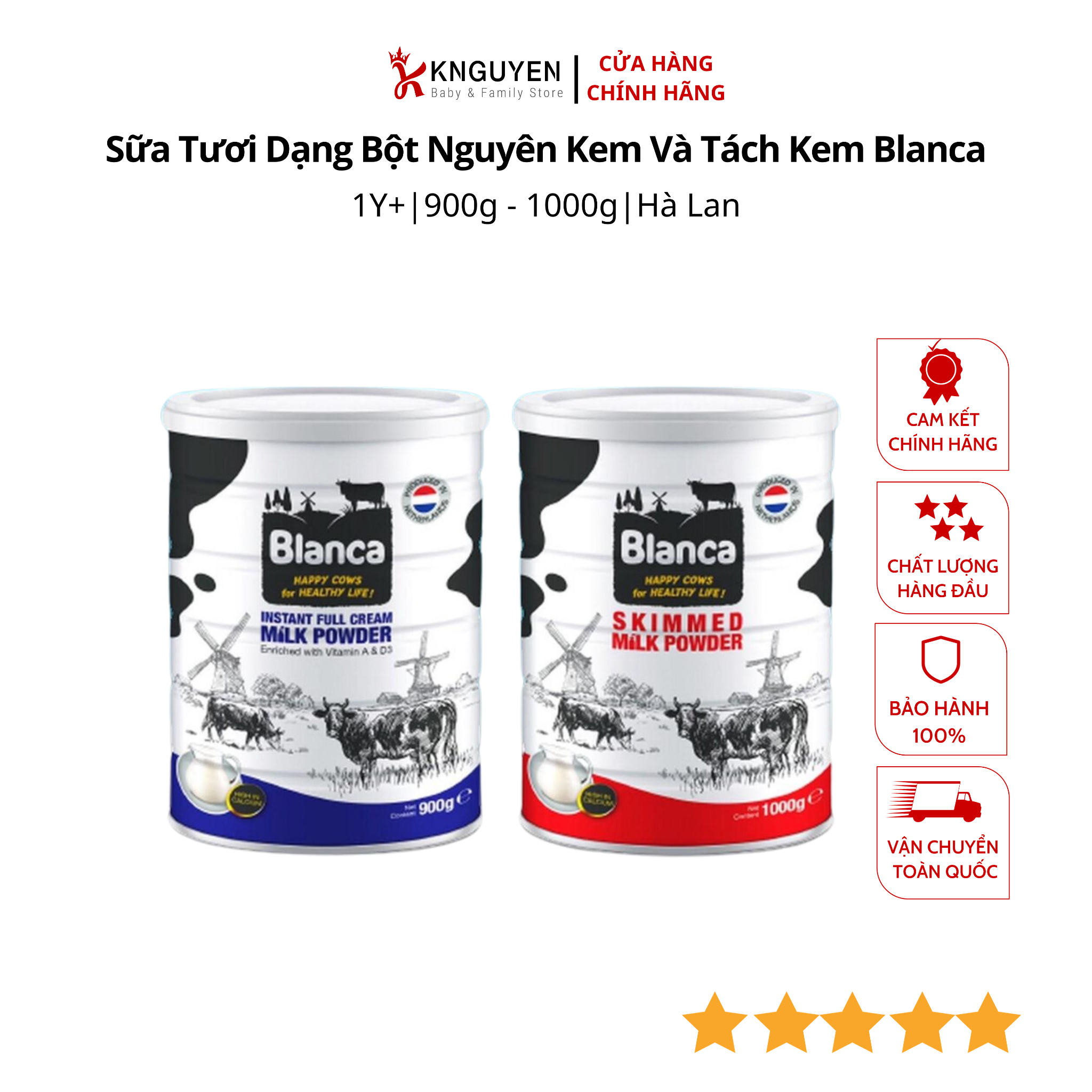  Sữa Tươi Dạng Bột Nguyên Kem Và Tách Kem Blanca 