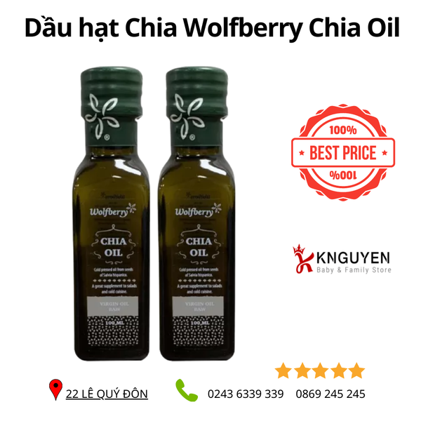  Dầu hạt chia Wolfberry Chia Oil 100ml 
