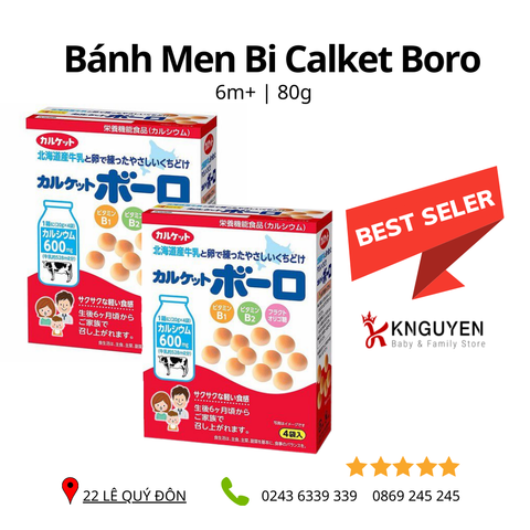  Bánh Menbi Sữa Calket Boro (6m+) 80g 