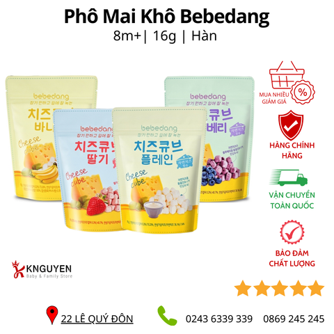  Phô mai khô Bebedang (8m+) Hàn Quốc 16g 