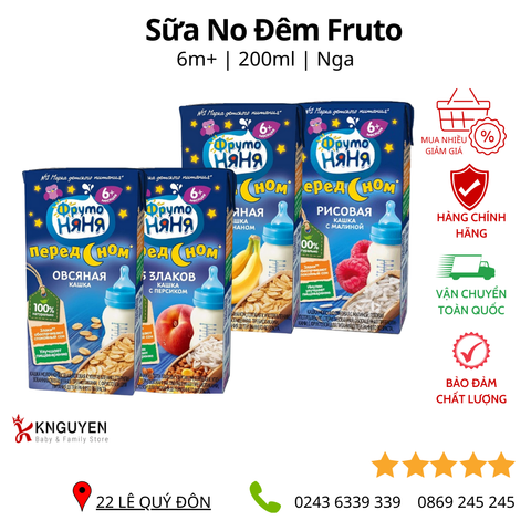  Sữa no Đêm Fruto 200ml (6m+) 