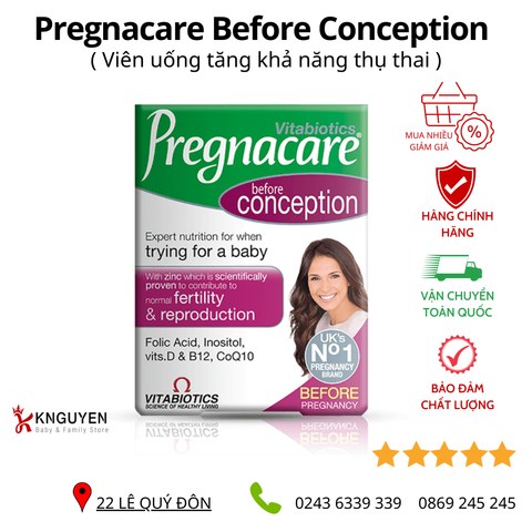  Viên tăng khả năng thụ thai - Pregnacare before conception 
