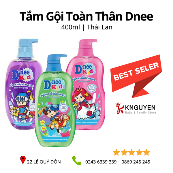  Tắm Gội Toàn Thân Dnee 400ml Thái 