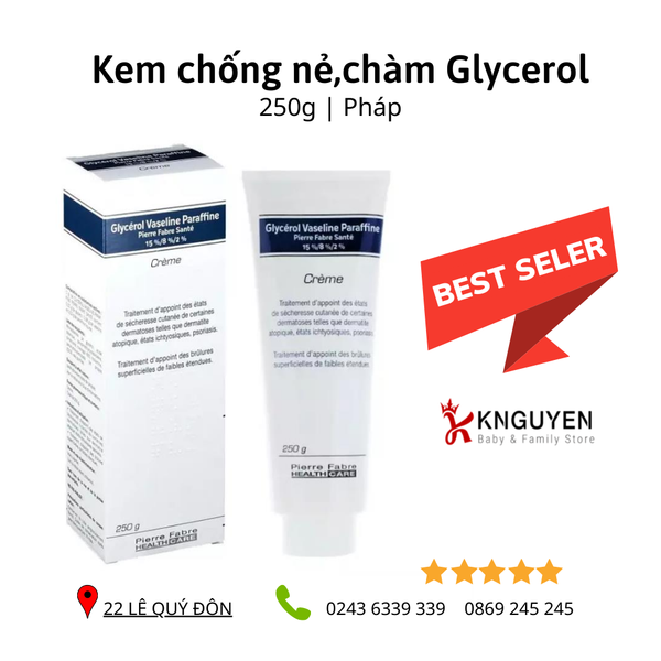  Kem chống nẻ,chàm Glycerol Pháp 250g 