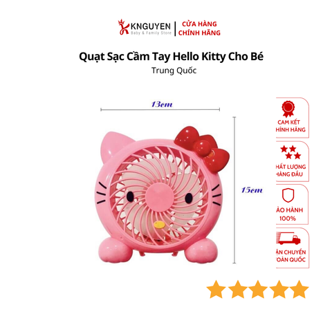  Quạt Sạc Cầm Tay Hello Kitty Cho Bé 