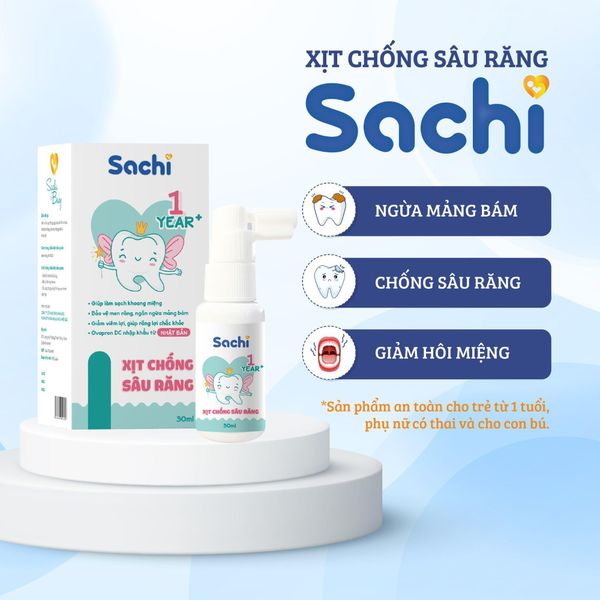  Xịt chống sâu răng Sachi 30ml 