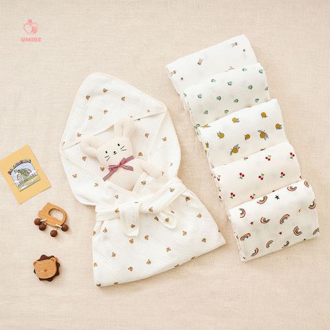  Chăn Ủ Umibe Kèm Đai 2 Mặt Chất Vải Tự Nhiên Organic 