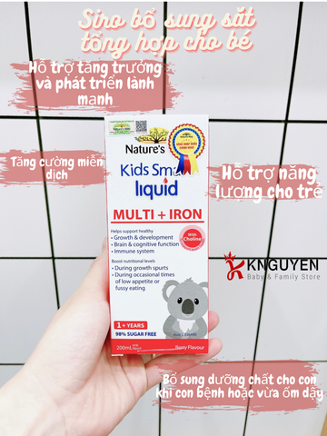  Vitamin Tổng Hợp + Sắt Nature's Way Kids Smart 